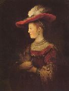 Portrait of Saskia van Uylenburch REMBRANDT Harmenszoon van Rijn